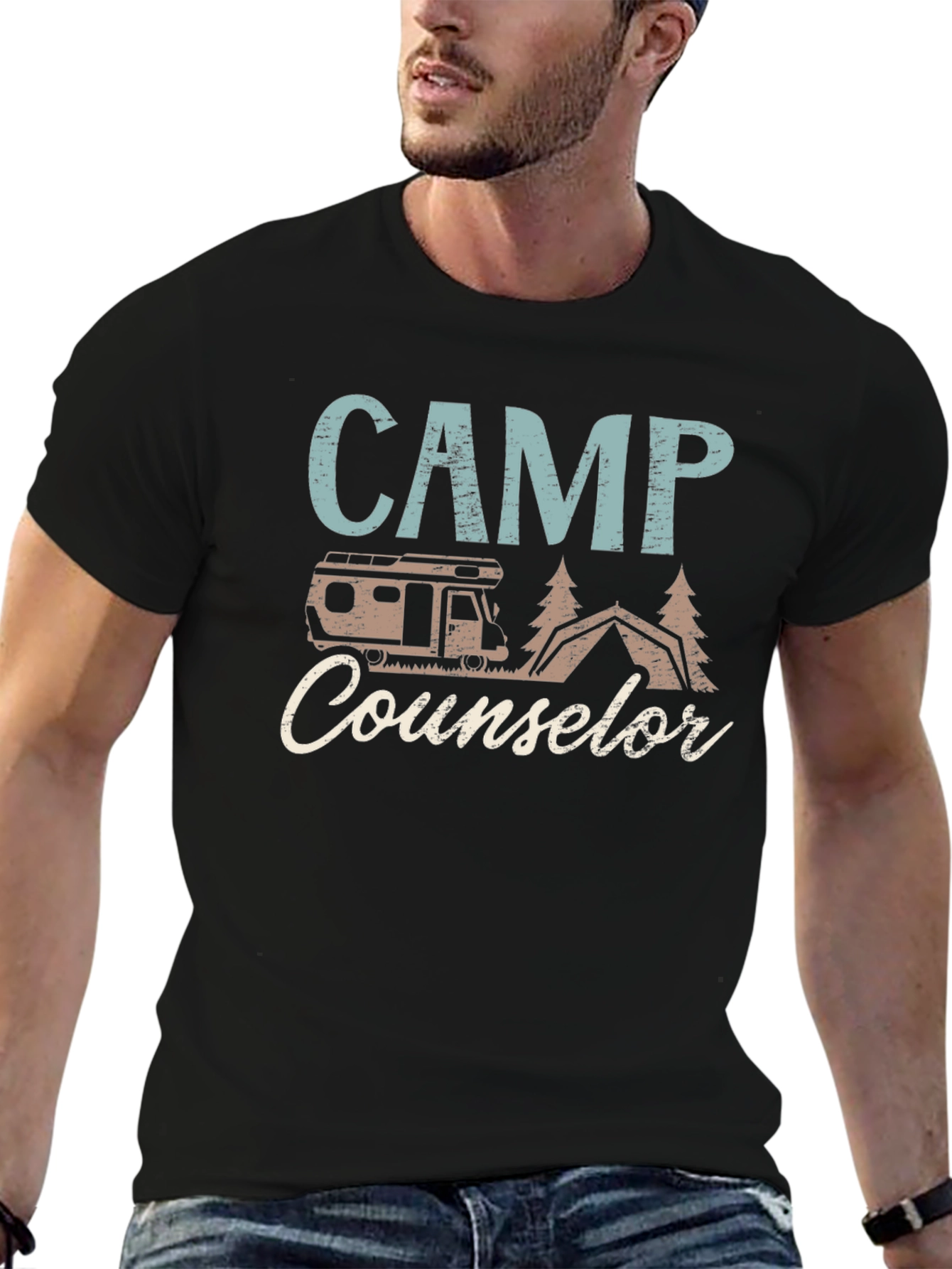 Camp Counselor Graphic T-Shirt - Camping Adventure Tee