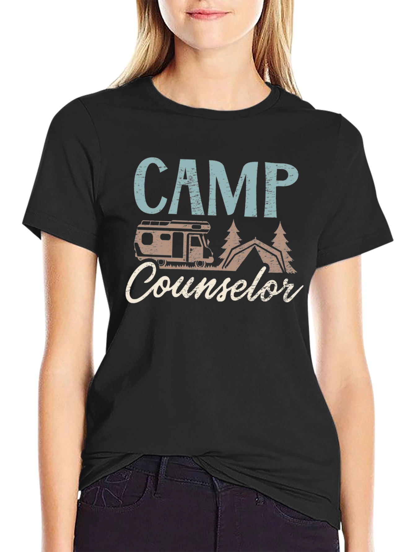 Camp Counselor Graphic T-Shirt - Camping Adventure Tee
