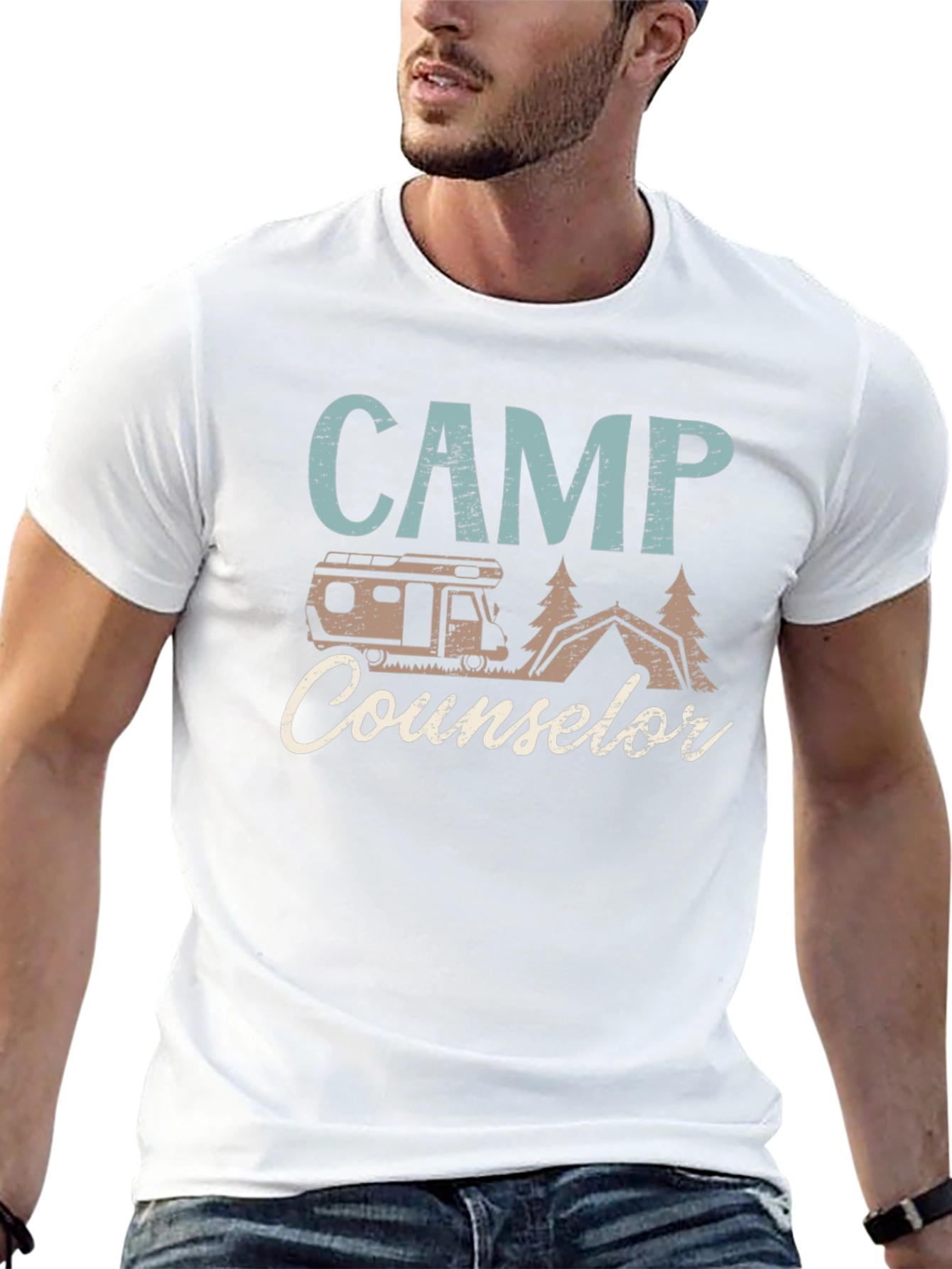 Camp Counselor Graphic T-Shirt - Camping Adventure Tee