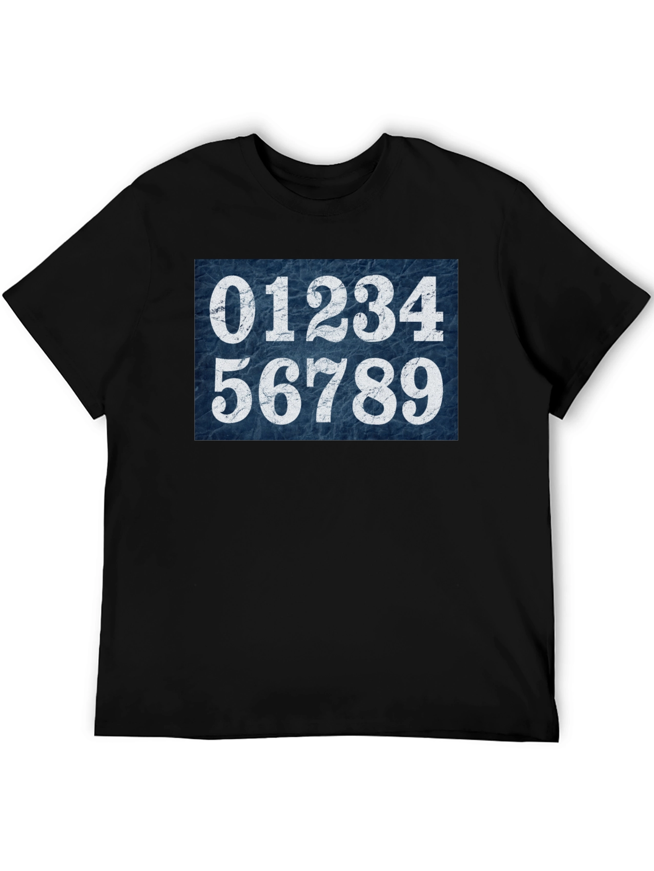 Numbers Graphic Tee - Unisex Black Cotton T-Shirt