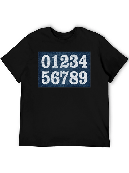 Numbers Graphic Tee - Unisex Black Cotton T-Shirt