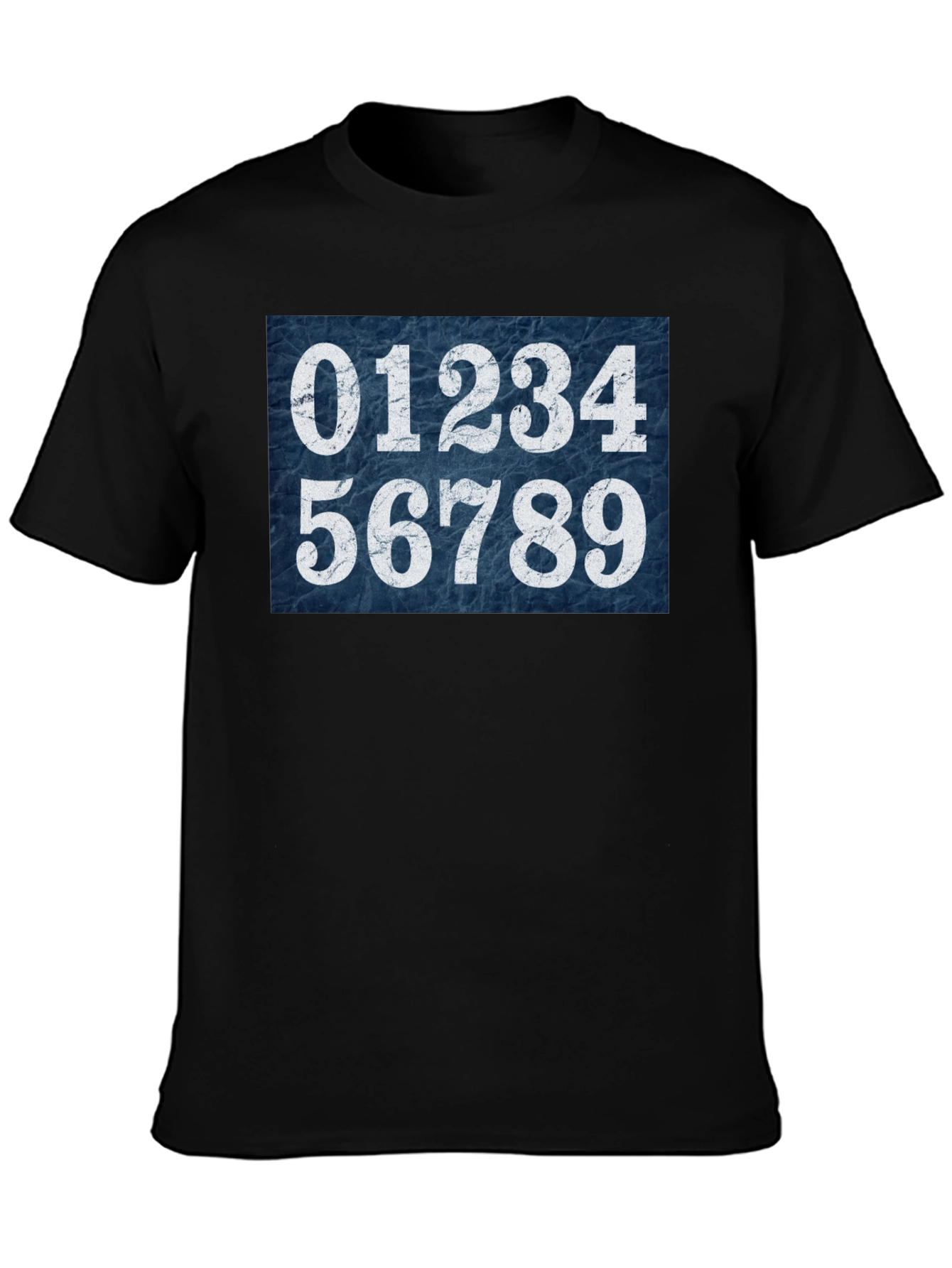 Numbers Graphic Tee - Unisex Black Cotton T-Shirt