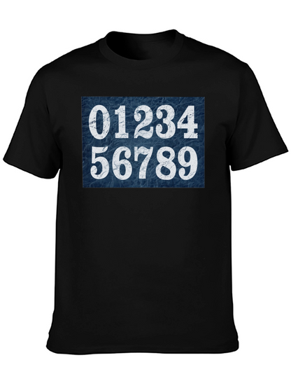 Numbers Graphic Tee - Unisex Black Cotton T-Shirt