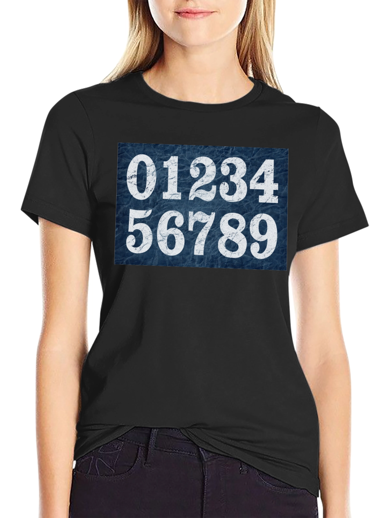 Numbers Graphic Tee - Unisex Black Cotton T-Shirt