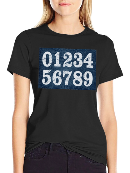 Numbers Graphic Tee - Unisex Black Cotton T-Shirt