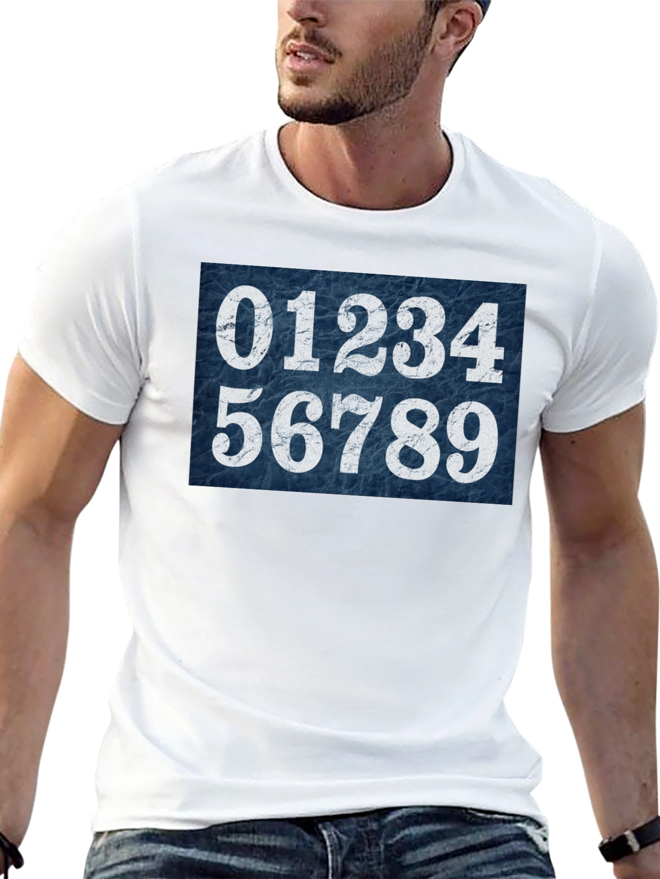 Numbers Graphic Tee - Unisex Black Cotton T-Shirt