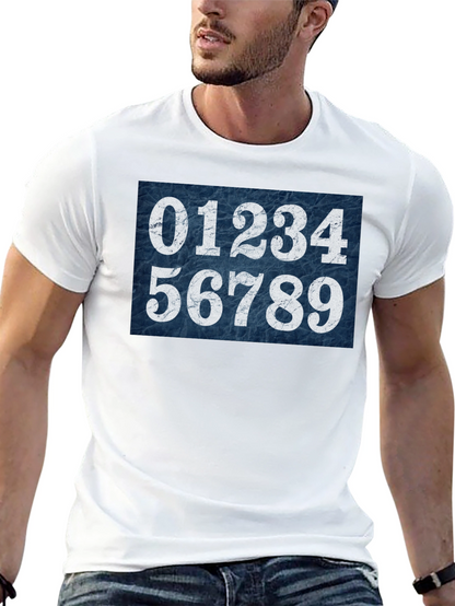 Numbers Graphic Tee - Unisex Black Cotton T-Shirt