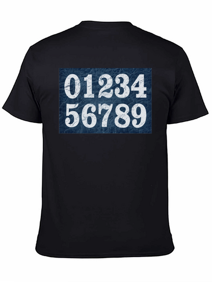 Numbers Graphic Tee - Unisex Black Cotton T-Shirt