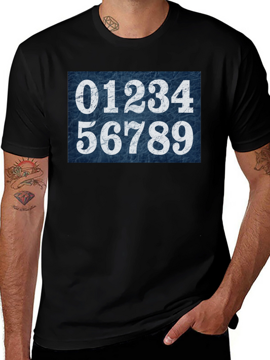 Numbers Graphic Tee - Unisex Black Cotton T-Shirt