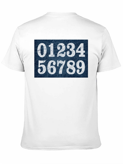 Numbers Graphic Tee - Unisex Black Cotton T-Shirt