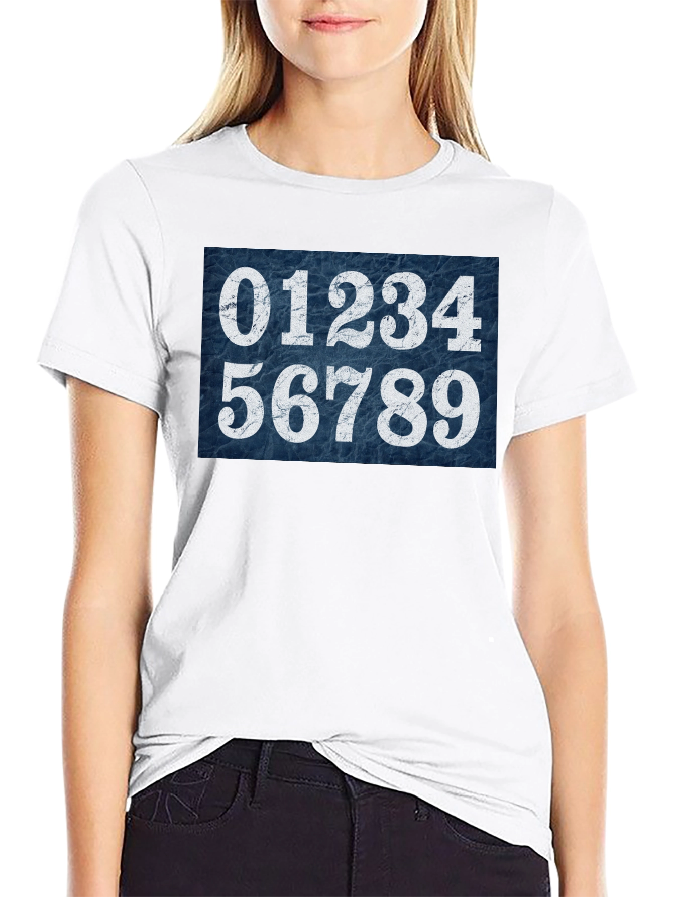 Numbers Graphic Tee - Unisex Black Cotton T-Shirt