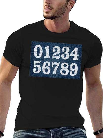 Numbers Graphic Tee - Unisex Black Cotton T-Shirt