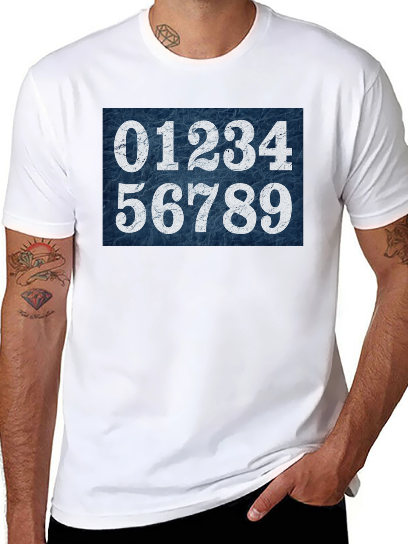 Numbers Graphic Tee - Unisex Black Cotton T-Shirt