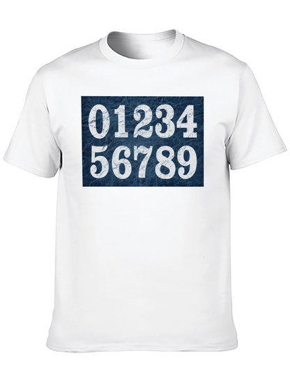 Numbers Graphic Tee - Unisex Black Cotton T-Shirt
