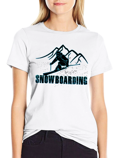 Snowboarding Graphic Tee - Black