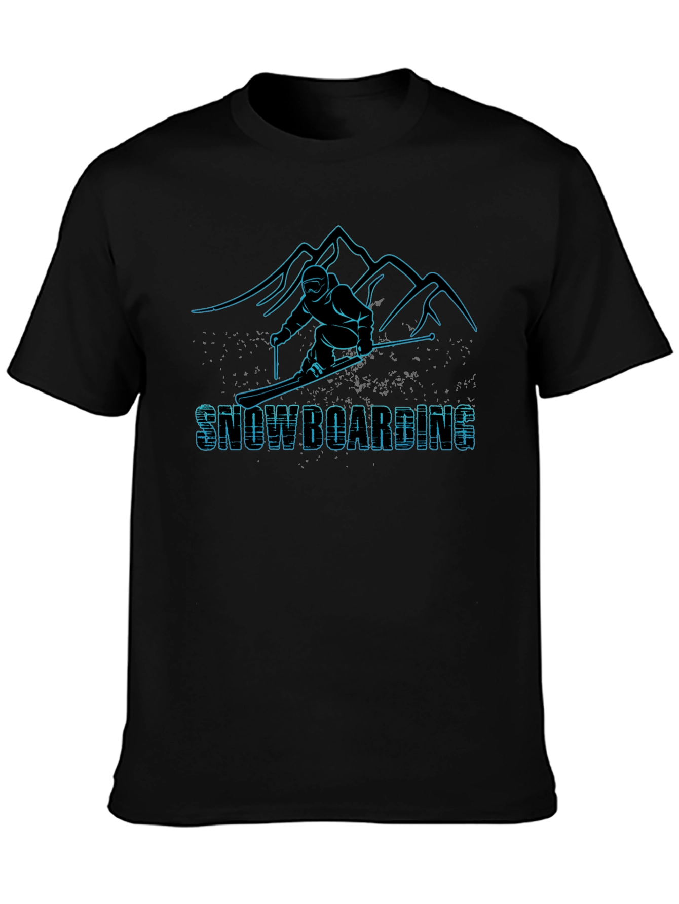 Snowboarding Graphic Tee - Black