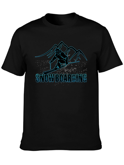 Snowboarding Graphic Tee - Black