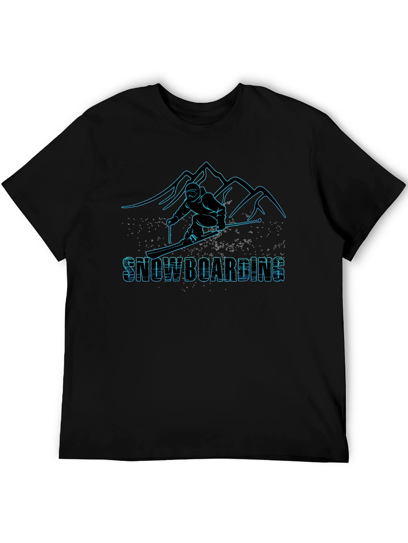 Snowboarding Graphic Tee - Black