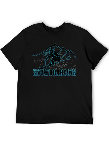 Snowboarding Graphic Tee - Black