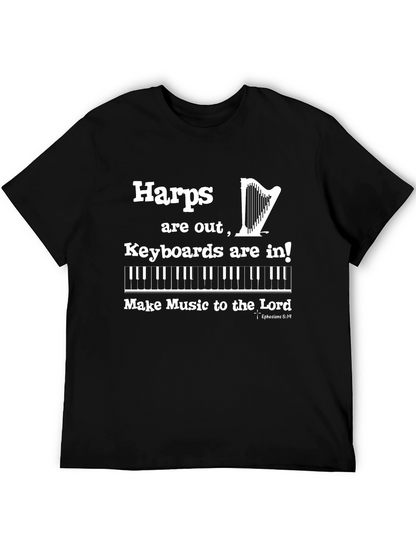 Harps Are Out Keyboard T-Shirt Funny Musician Graphic Tee