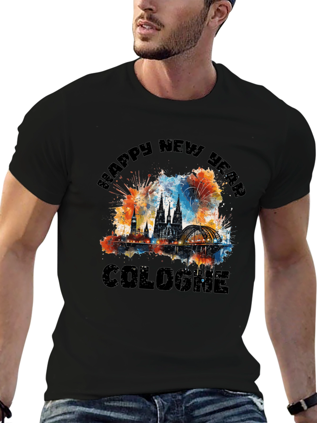 Cologne Happy New Year Graphic T-Shirt
