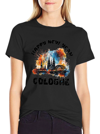 Cologne Happy New Year Graphic T-Shirt