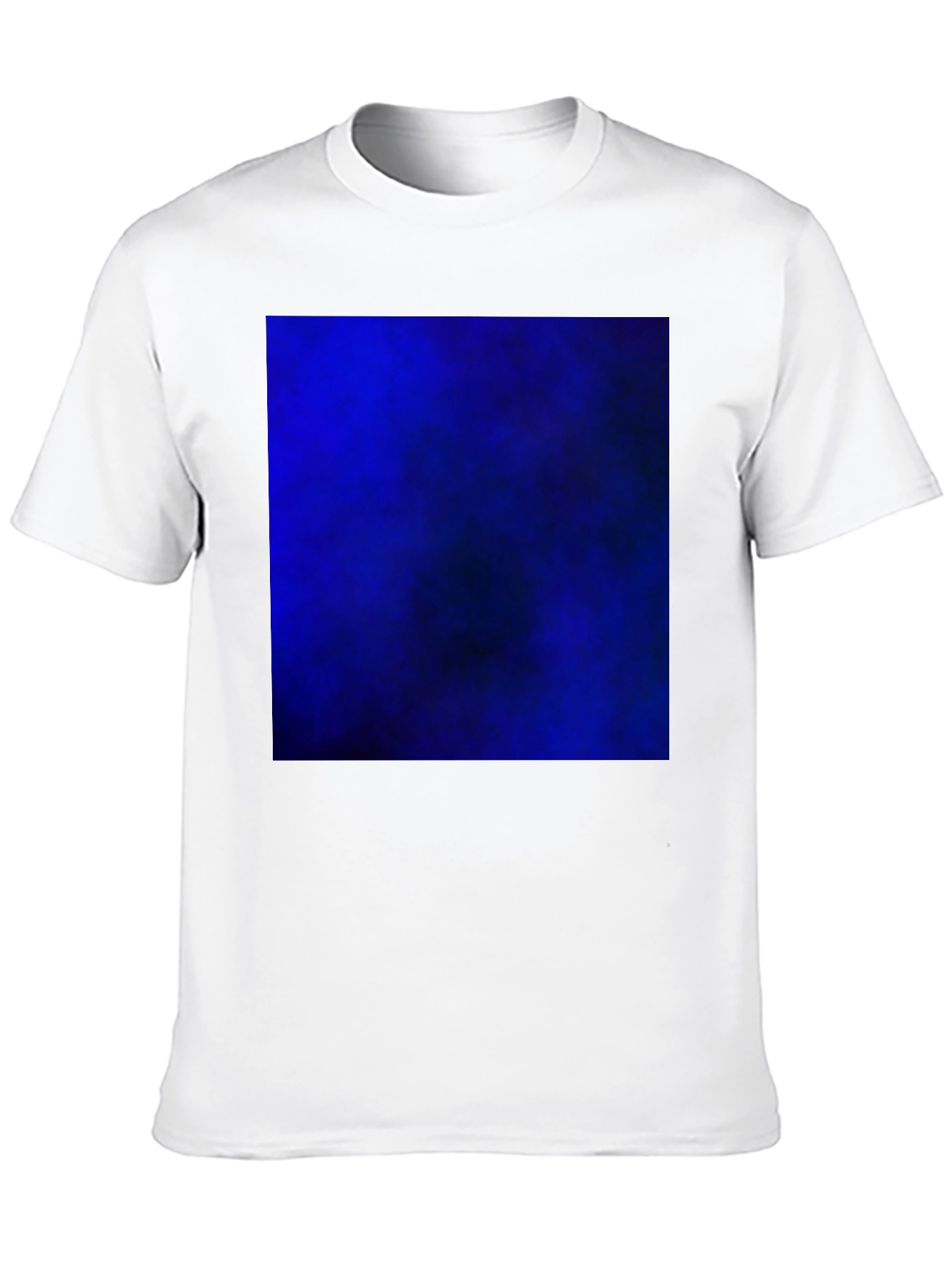 Black T-Shirt with Bold Blue Abstract Design