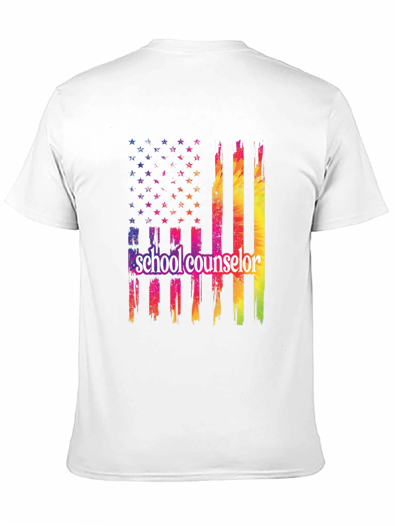 School Counselor Patriotic Flag T-Shirt