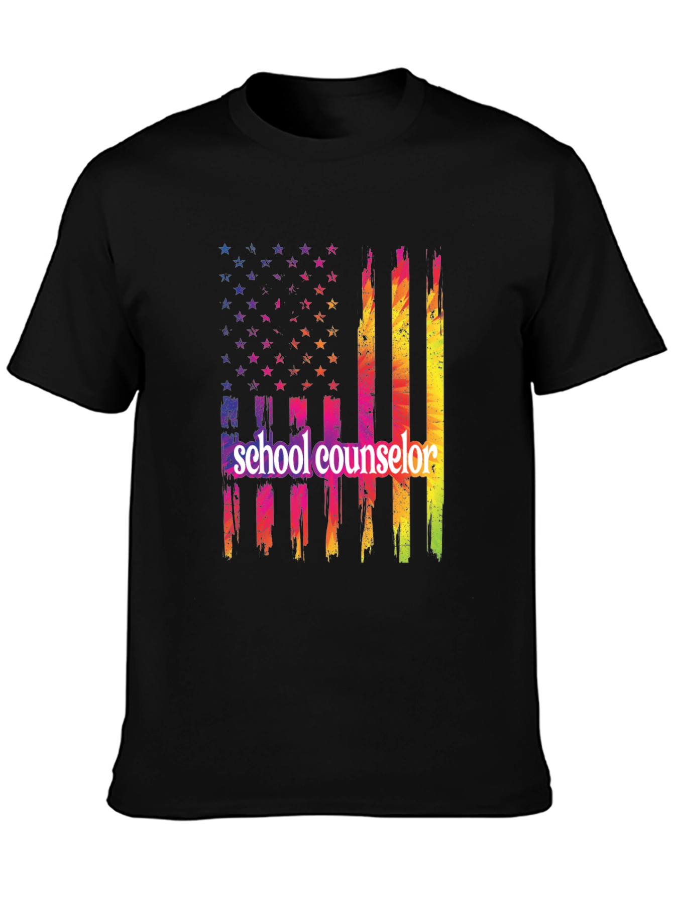 School Counselor Patriotic Flag T-Shirt