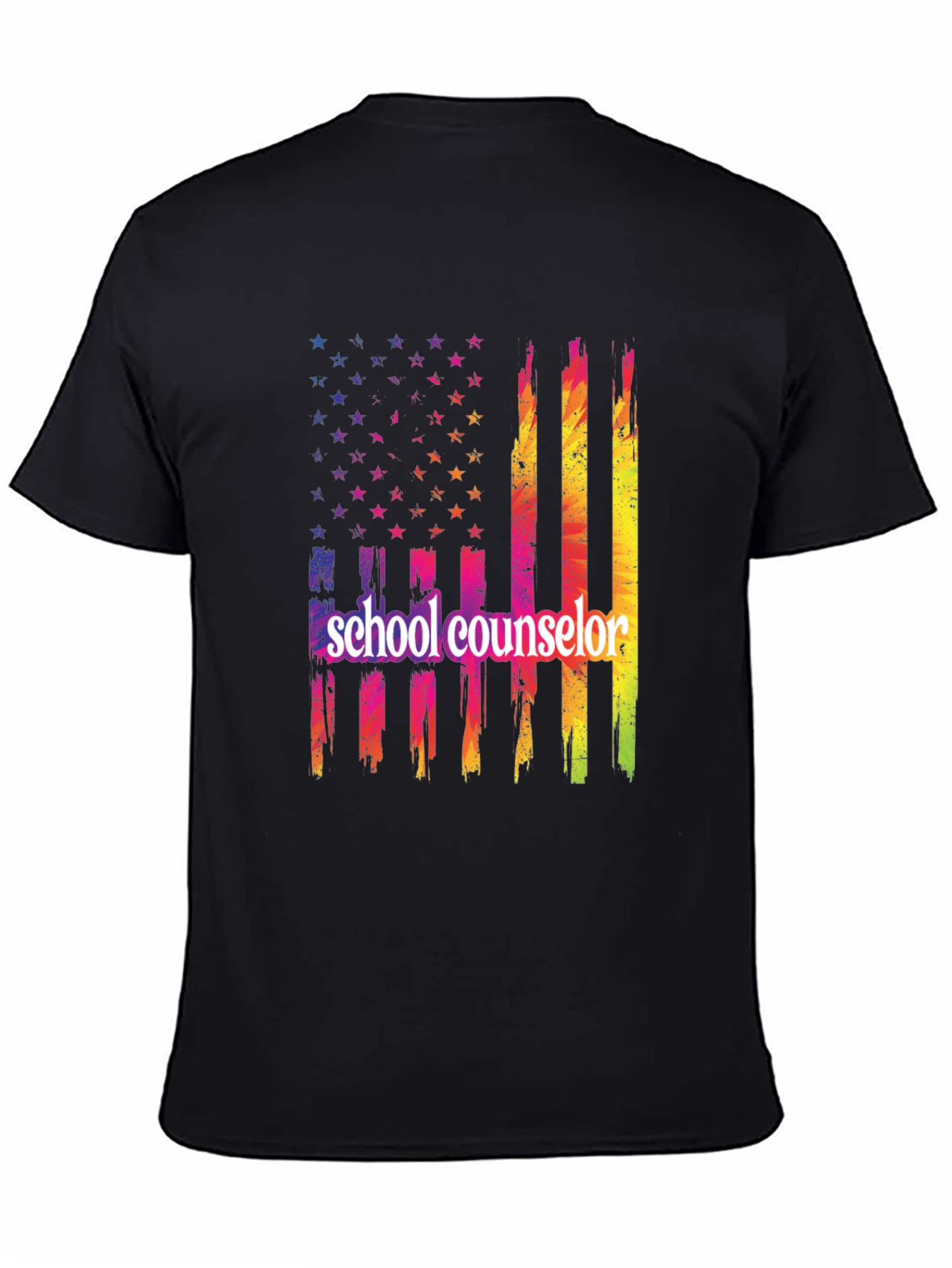 School Counselor Patriotic Flag T-Shirt