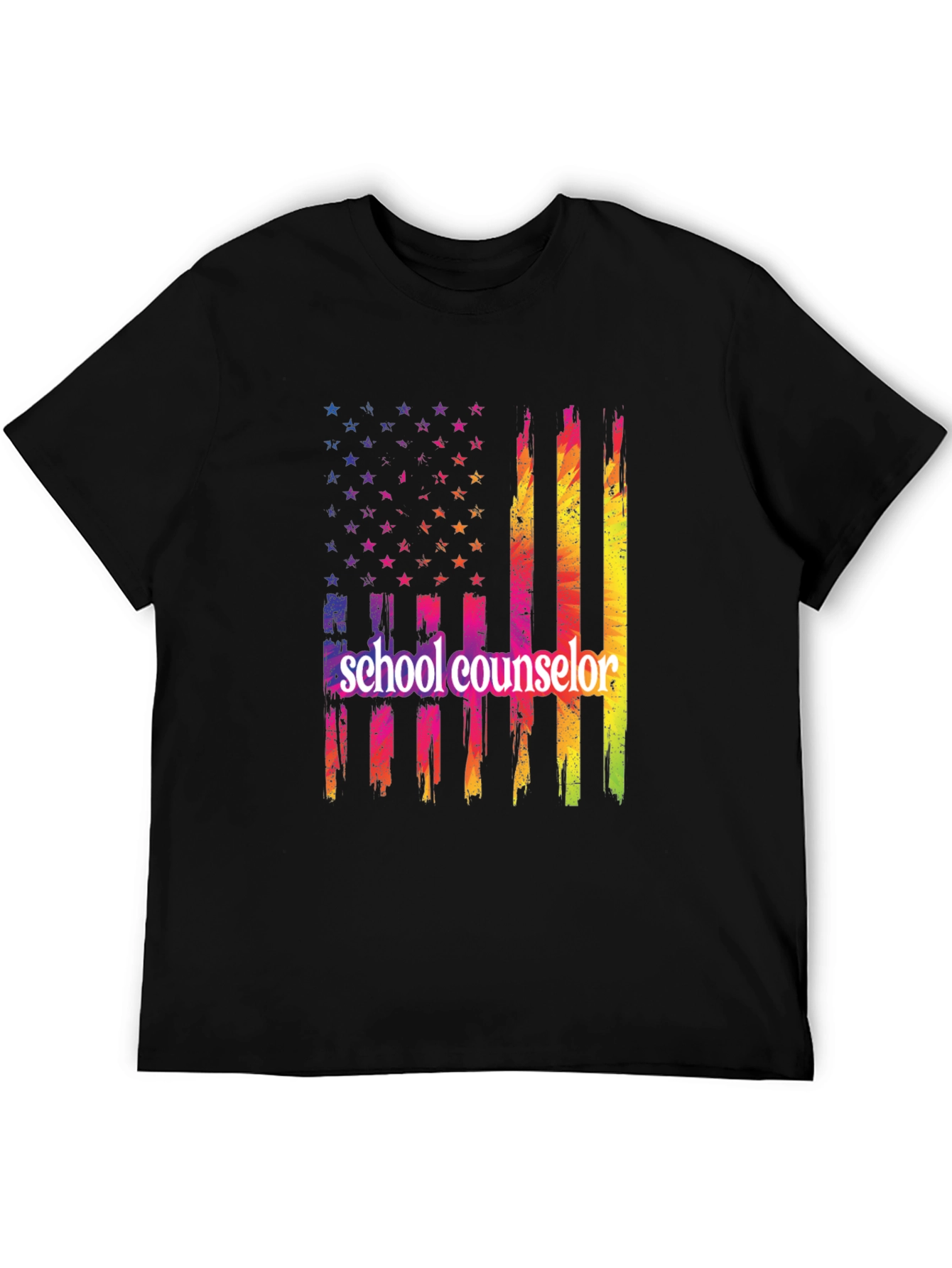 School Counselor Patriotic Flag T-Shirt