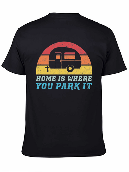Home is Where You Park It Retro Camping Tee