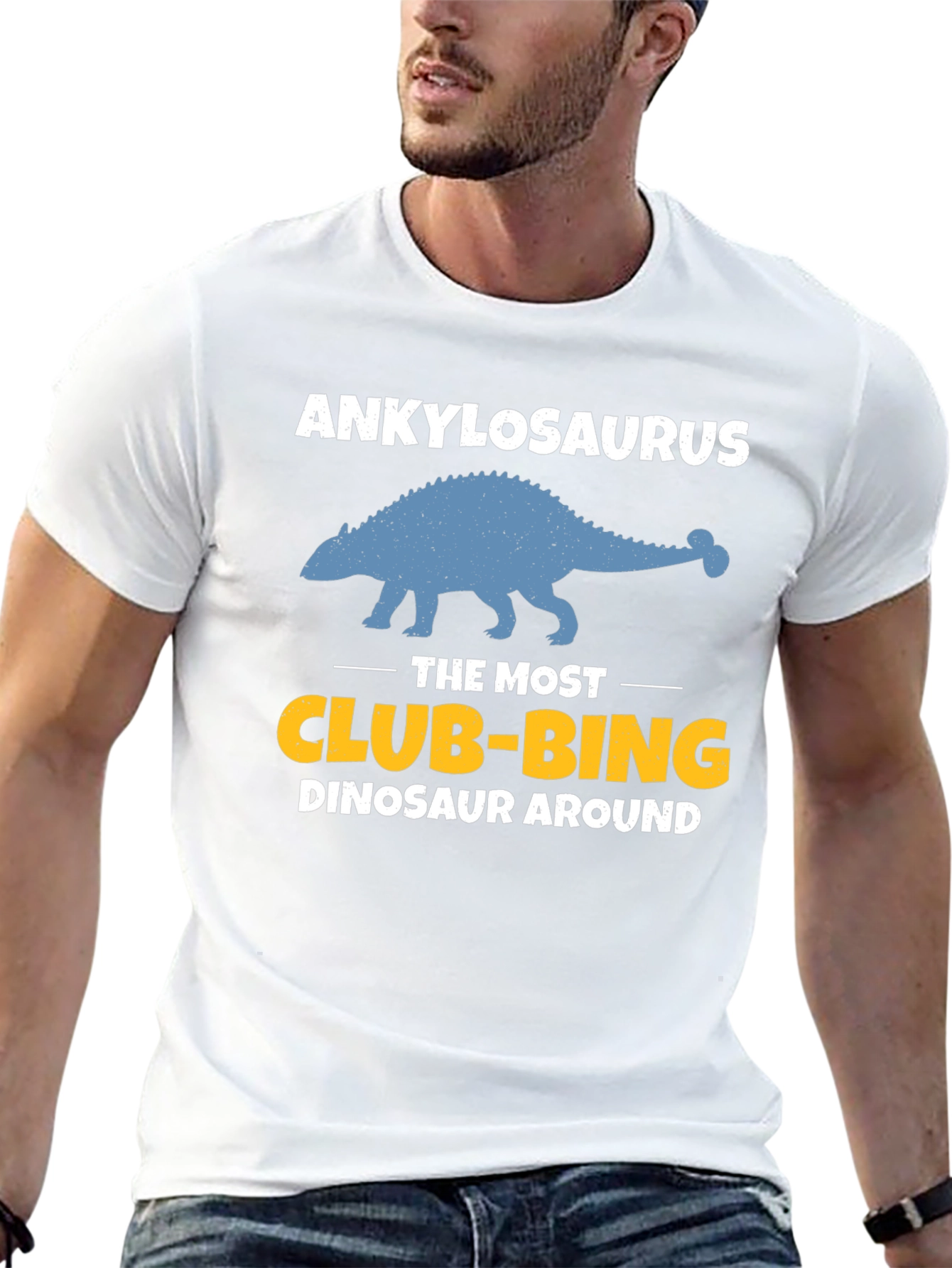 Ankylosaurus Club-bing Dinosaur Graphic T-Shirt