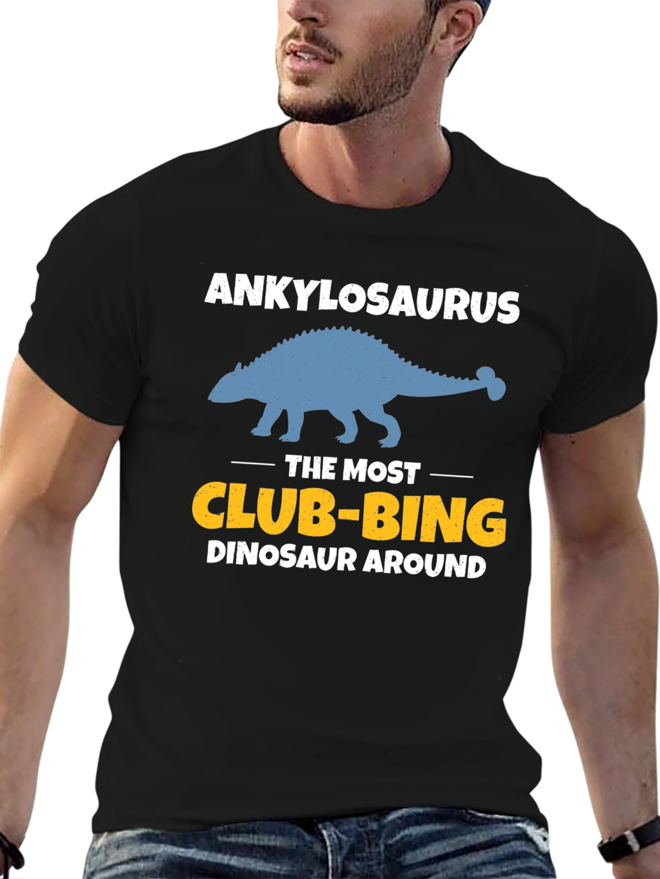 Ankylosaurus Club-bing Dinosaur Graphic T-Shirt