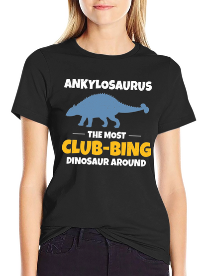Ankylosaurus Club-bing Dinosaur Graphic T-Shirt