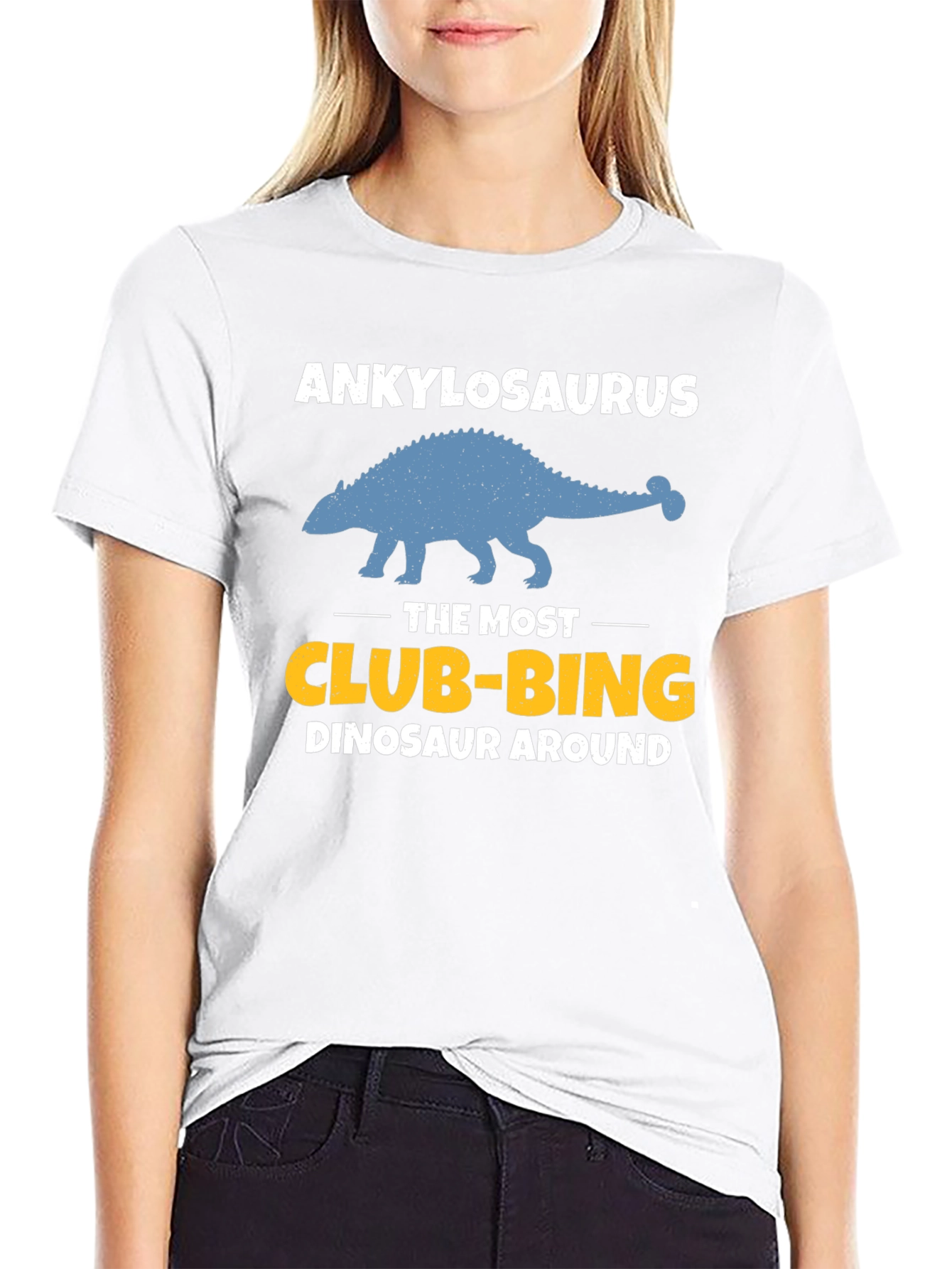 Ankylosaurus Club-bing Dinosaur Graphic T-Shirt