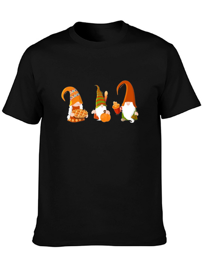 Thanksgiving Gnomes Black T-Shirt