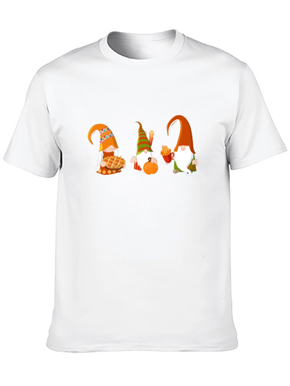Thanksgiving Gnomes Black T-Shirt
