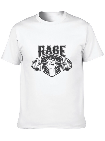 Rage Gym Black T-Shirt - Power Lifting Graphic Tee