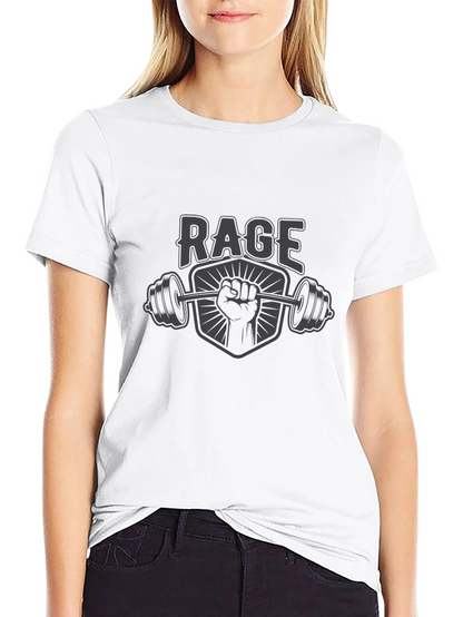 Rage Gym Black T-Shirt - Power Lifting Graphic Tee