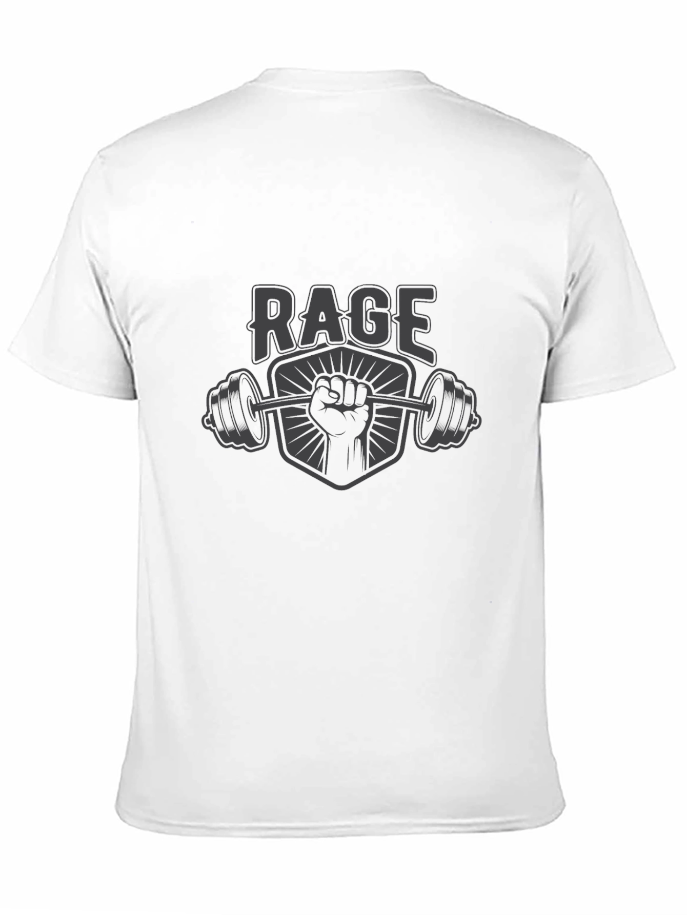 Rage Gym Black T-Shirt - Power Lifting Graphic Tee