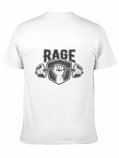 Rage Gym Black T-Shirt - Power Lifting Graphic Tee
