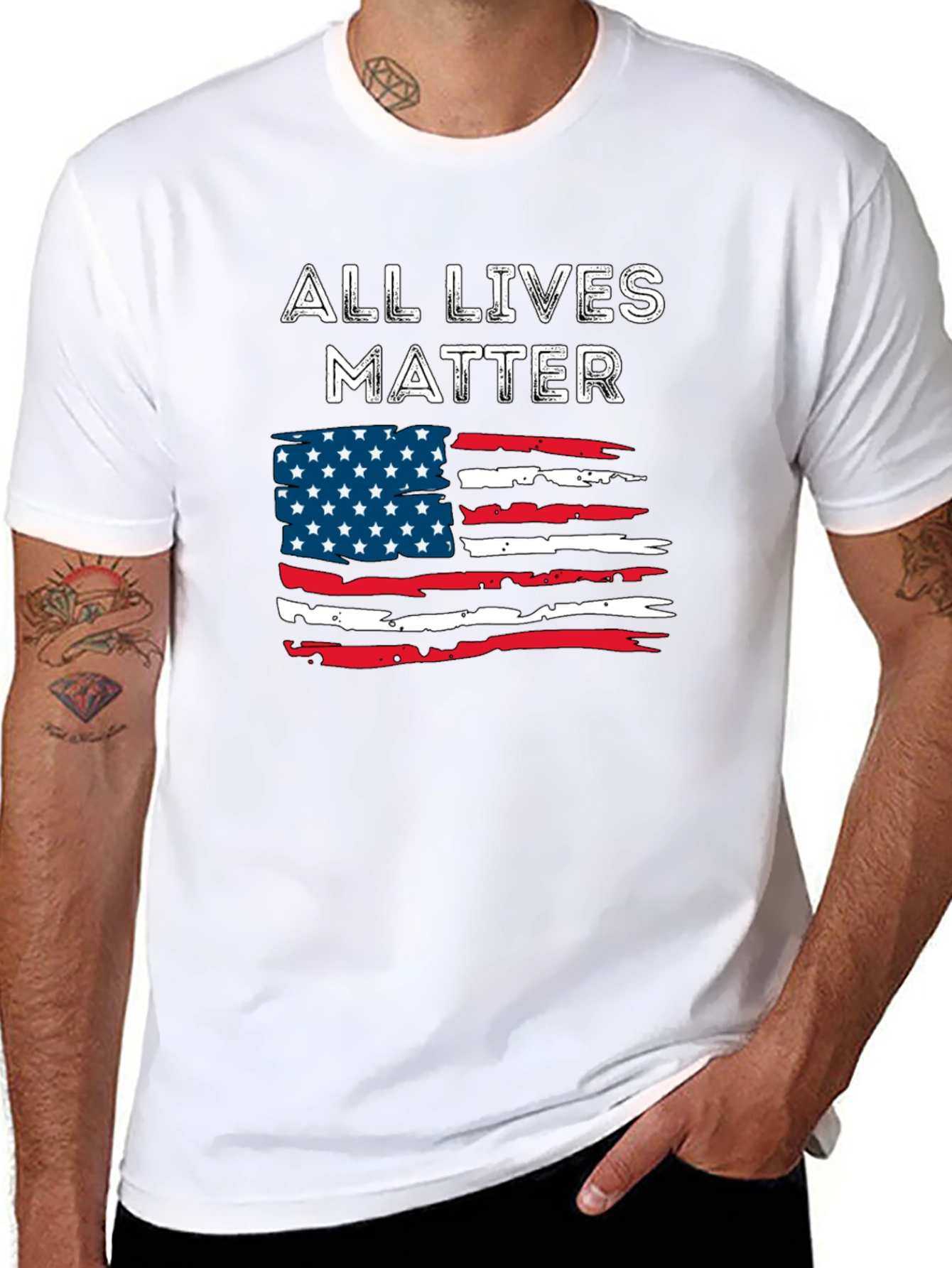 All Lives Matter American Flag T-Shirt