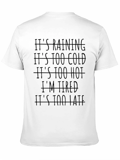 Funny Excuses Black Graphic T-Shirt