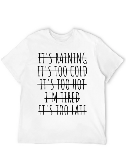 Funny Excuses Black Graphic T-Shirt