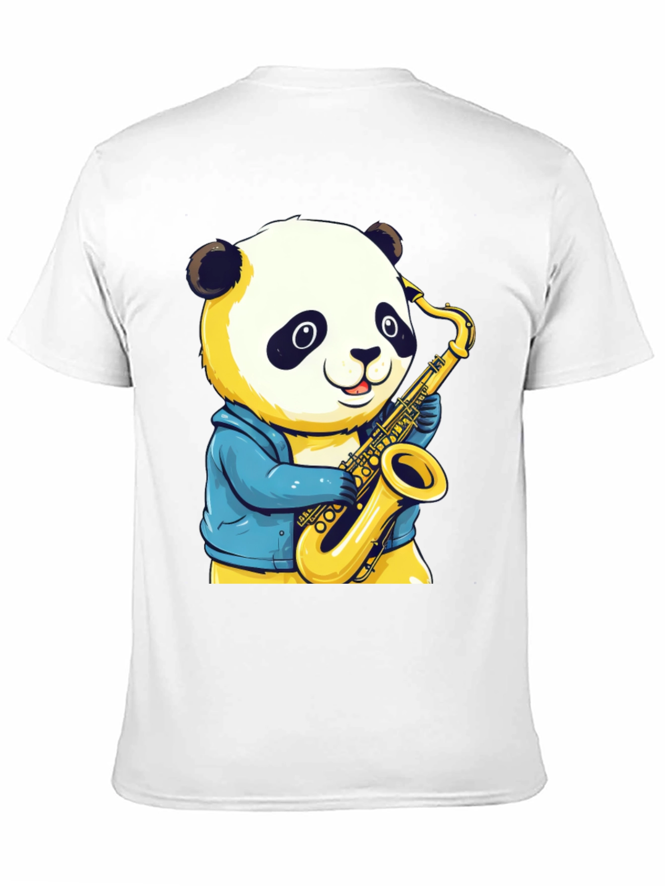 Panda Sax Player T-Shirt - Cool Cartoon Design