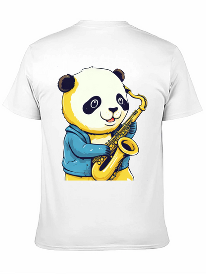 Panda Sax Player T-Shirt - Cool Cartoon Design