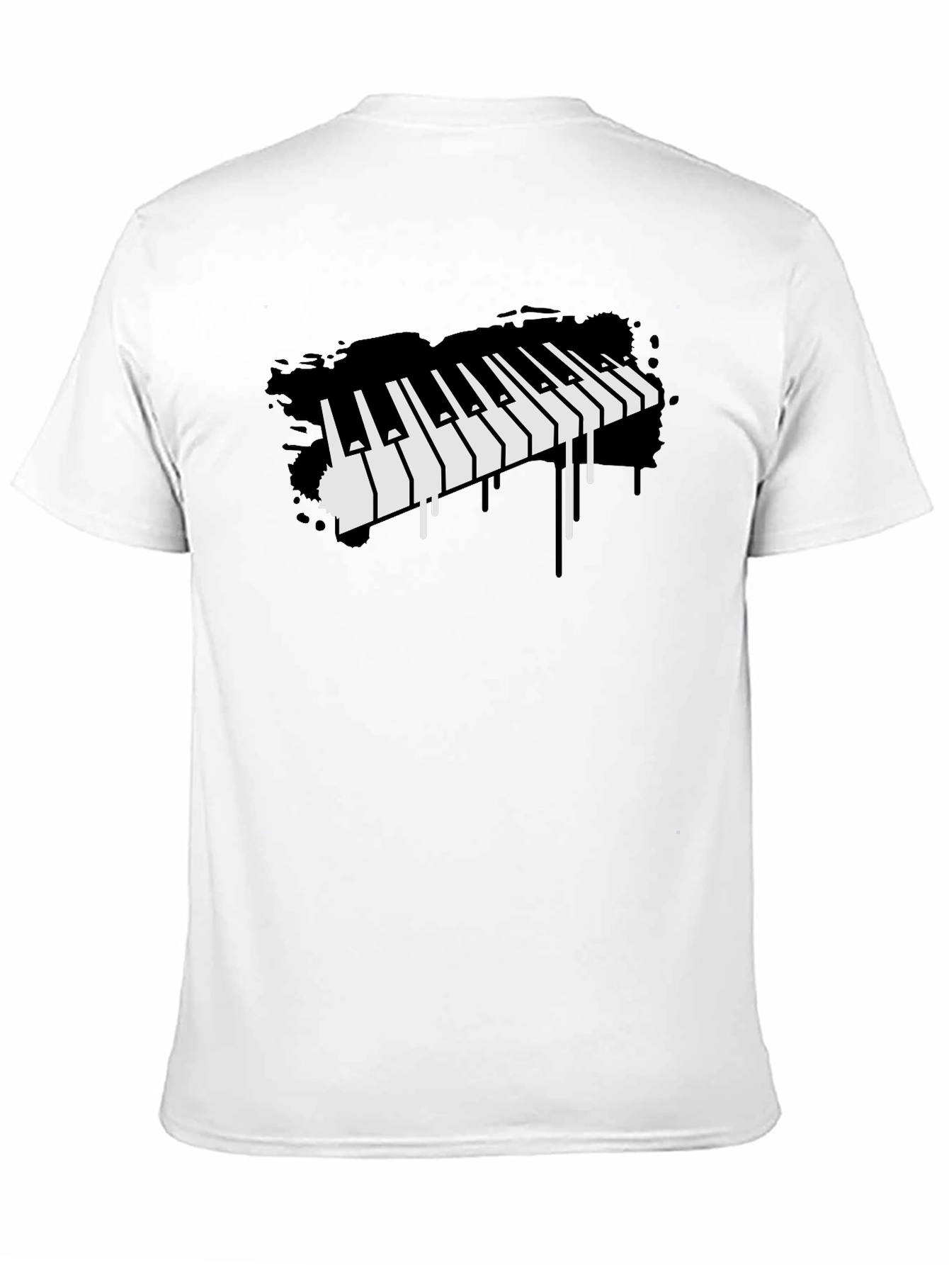 Piano Keys Graphic Black T-Shirt
