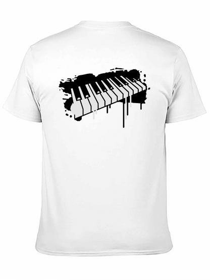 Piano Keys Graphic Black T-Shirt