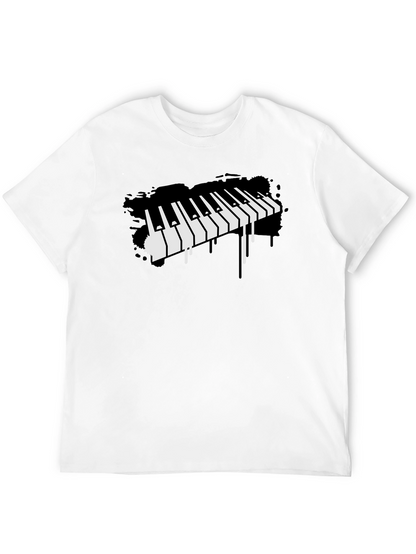 Piano Keys Graphic Black T-Shirt